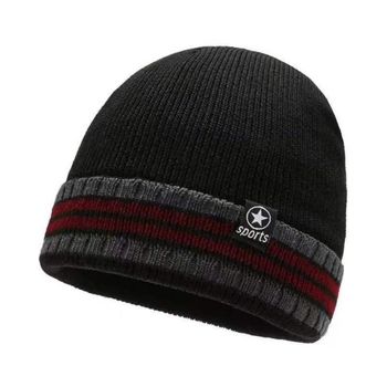 Bonnet épais en maille pour homme