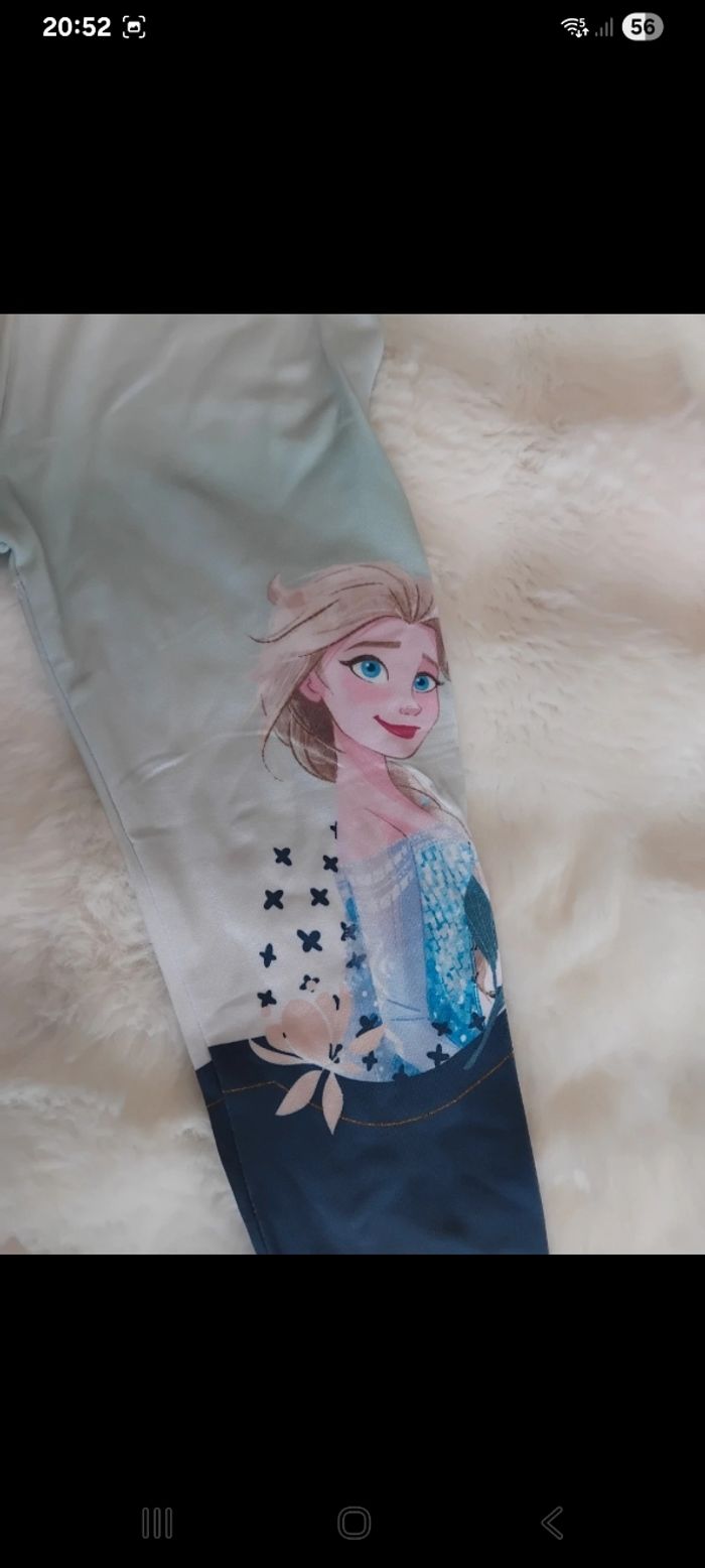 Legging Reine des neiges Disney neuf 3/4 ans - photo numéro 3
