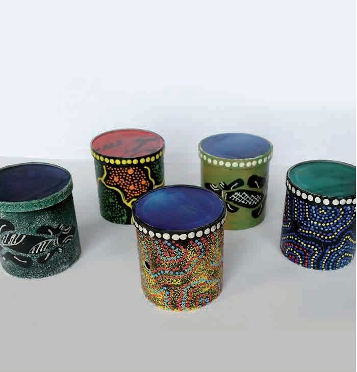 Mini corne de brume (Mini woowoozela) avec motifs aborigènes peints. - photo numéro 2