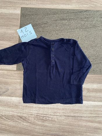 T-shirt manches longues Bout’chou 12 mois