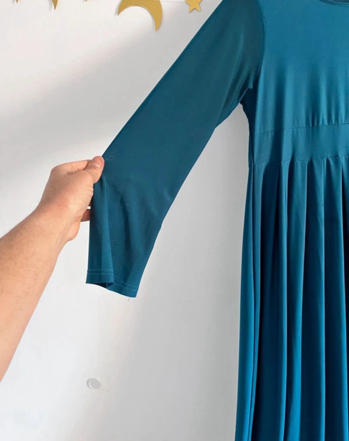 Robe Longue En Bleu Pétrole Taille M/L - photo numéro 9