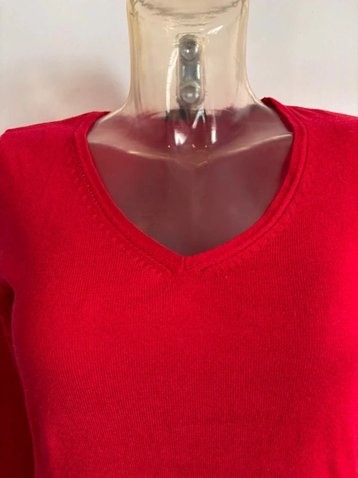 Pull 123 rouge manche 3/4 - photo numéro 8