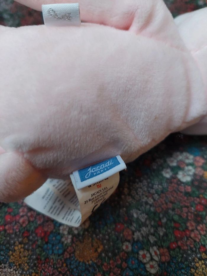 #7 Jacadi - peluche lapin rose - photo numéro 6
