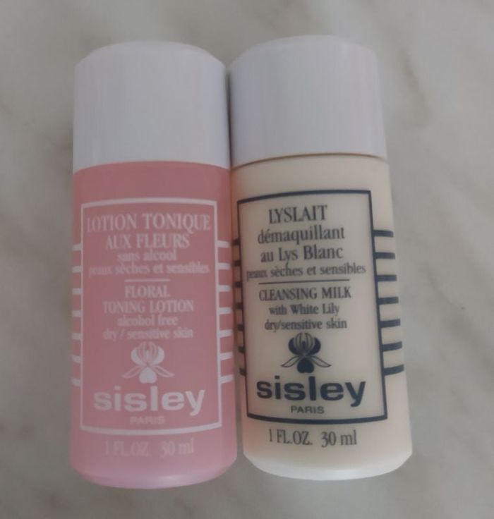 Duo démaquillant 30ml Lyslait et lotion tonique aux fleurs 30ml Sisley neufs