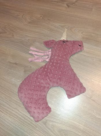 Magnifique licorne doudou enfant fait main