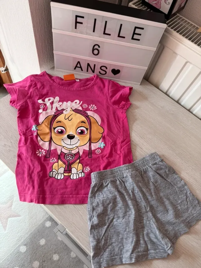 Pyjama été Stella Pat Patrouille 6 ans