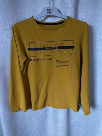 T-shirt manches longues jaune moutarde 8-9 ans Primark