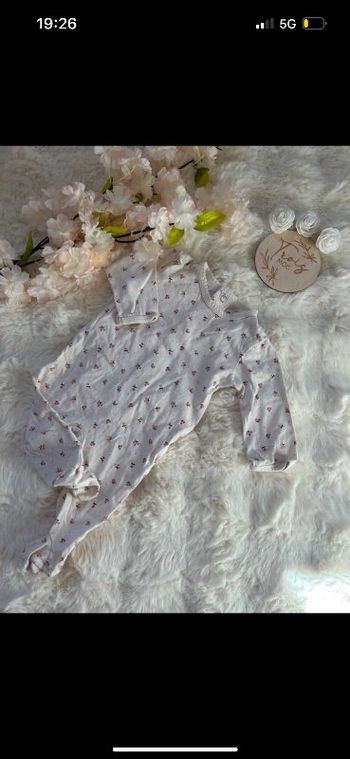 Pyjama coton à fleurs