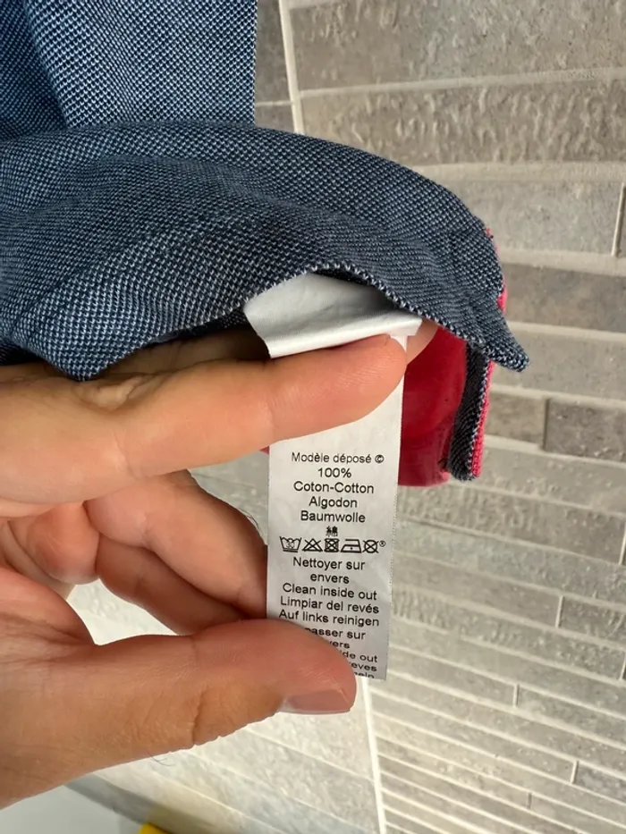 Polo Kenzo Paris bleu avec col contrasté – Taille S - photo numéro 6