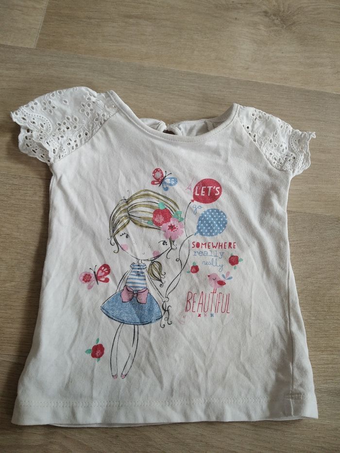 Haut manches courtes dentelle