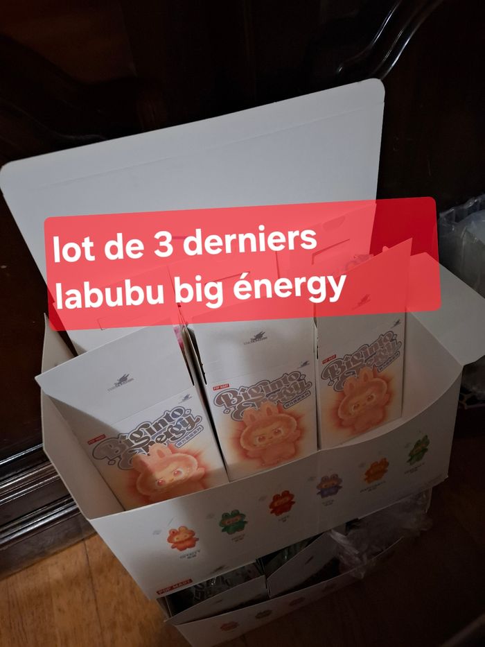 Lot de 3 labubu big energy
