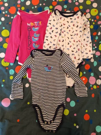 Lot de 3 bodys manches longues 24 mois