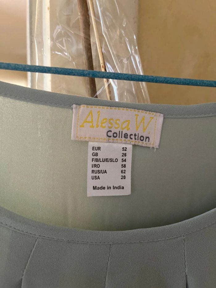 Blouse vert d eau taille 52 - photo numéro 3