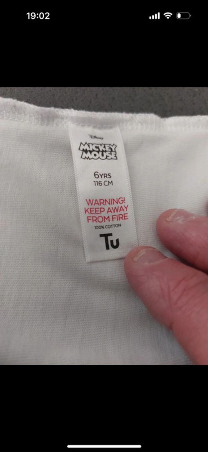 Tee-shirt court Mickey Mouse Disney taille 6 ans - photo numéro 4