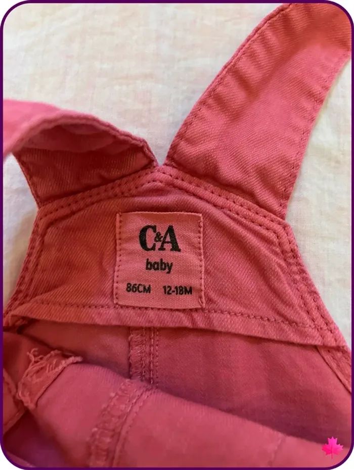 Salopette bébé rose C&A (12-18 mois) - photo numéro 3