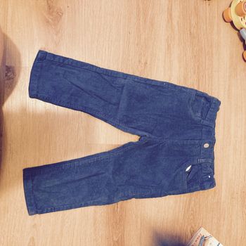 Pantalon velours bleu