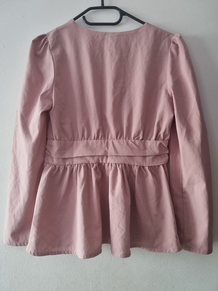 Blouse rose manche longue - photo numéro 3