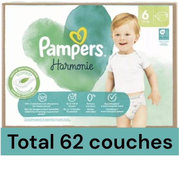 1 carton Pampers Harmonie T6