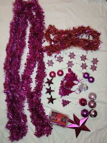 Décoration Noël violet