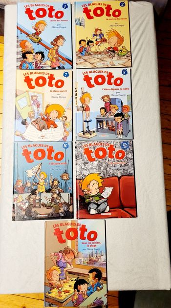 7 BD Les Blagues de Toto : tomes 1, 2, 3, 7, 8, 10 et 1 best of avec lunettes 3D