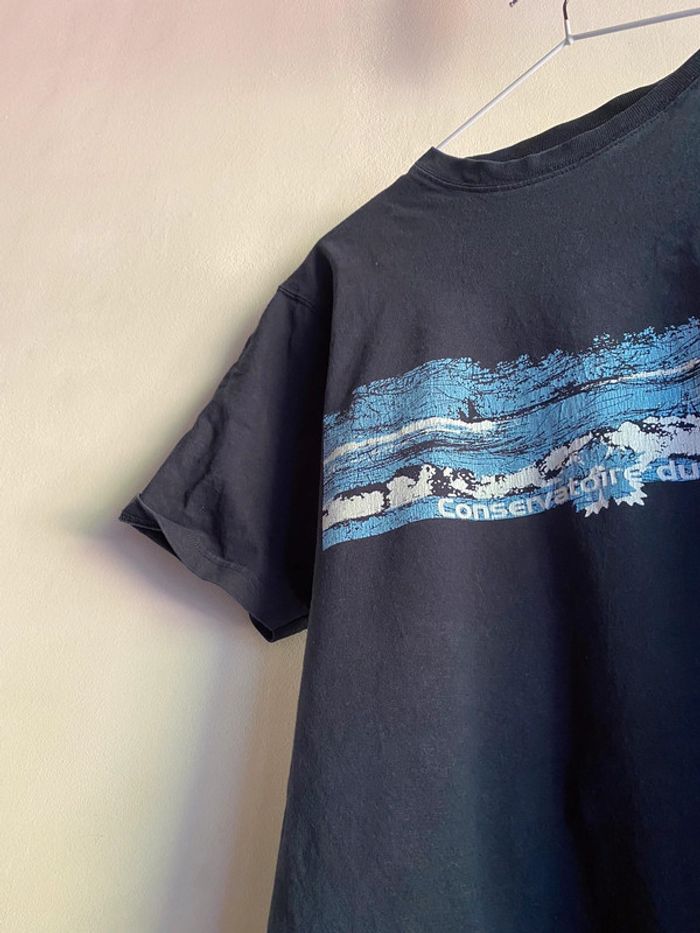 433 - t-shirt à manches courtes bleu marine et imprimé - photo numéro 3