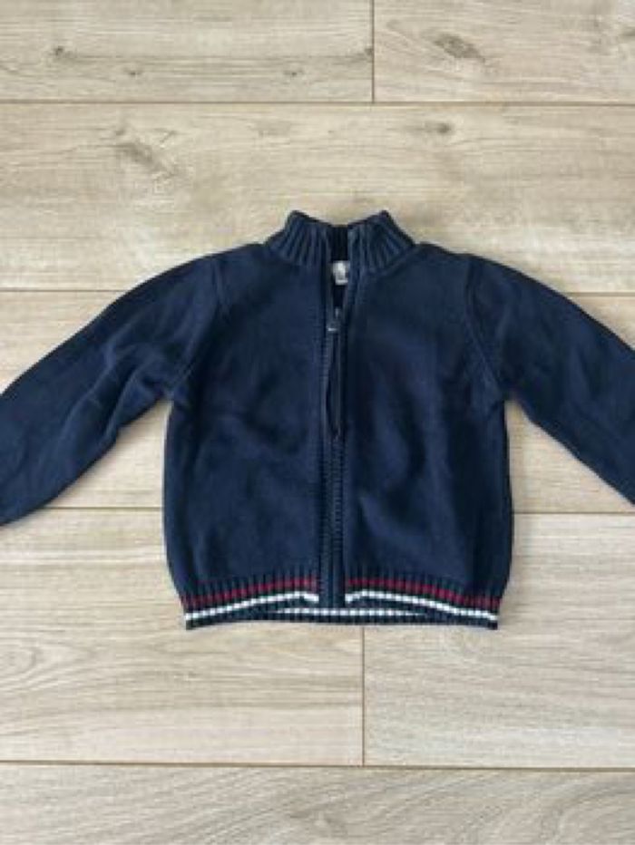 Gilet zippé garçon 18 mois  Marine
