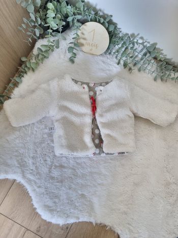 Gilet réversible chaud moumoute douce 1M