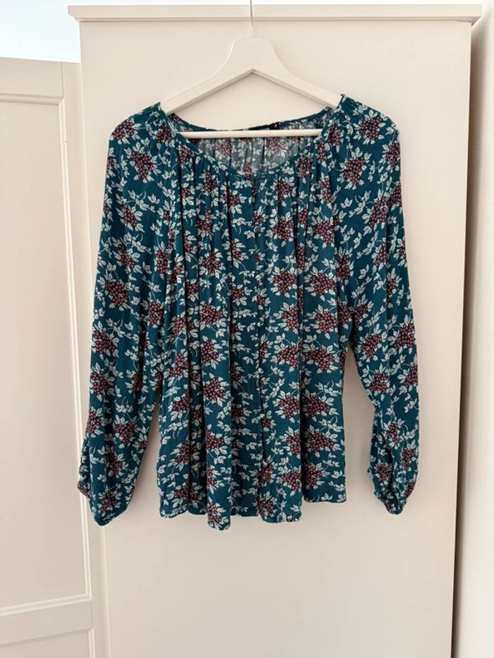 Superbe Blouse fluide en viscose fleurie neuve Monoprix 🌸 40 42 - photo numéro 11