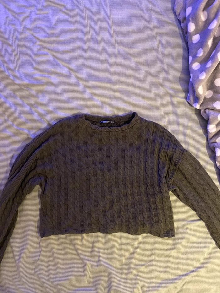 Pull crop top vert stradivarius