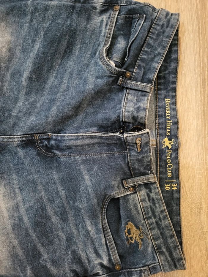 Beverly Hills Polo Club bleu délavé – Taille 34/30 - photo numéro 2