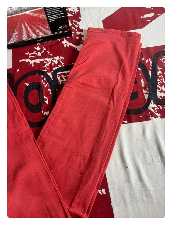 Jeans Celio rouge straight fit taille 38 C15 - photo numéro 3