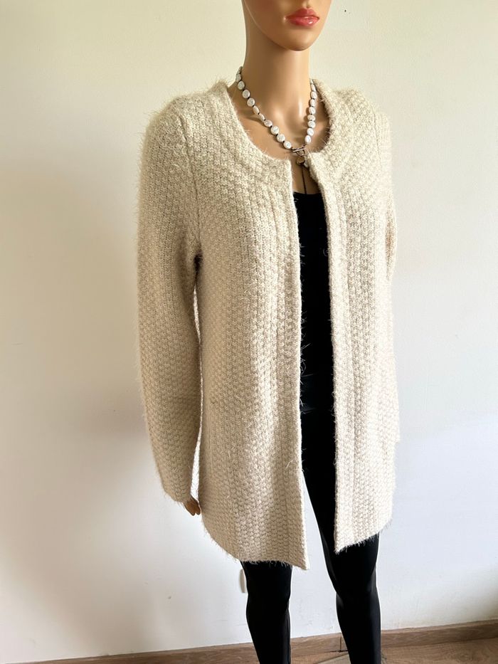 Cardigan beige tout doux neuf Morgan taille M (valeur 55€) - photo numéro 2