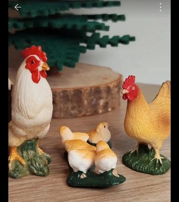 Famille gallinacés Figurine animal de la ferme