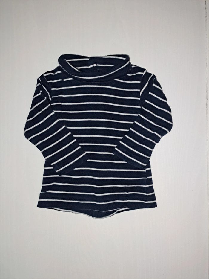 Lot de 2 pulls à col roulé bébé garçon 3 mois - photo numéro 2