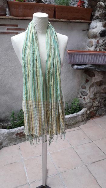 Foulard rectangulaire coton léger couleurs pastels