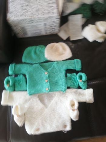 Lot naissance 1mois 7 pièces fait main neuf 