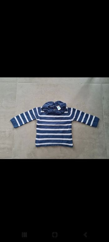 Pull marinière collerette