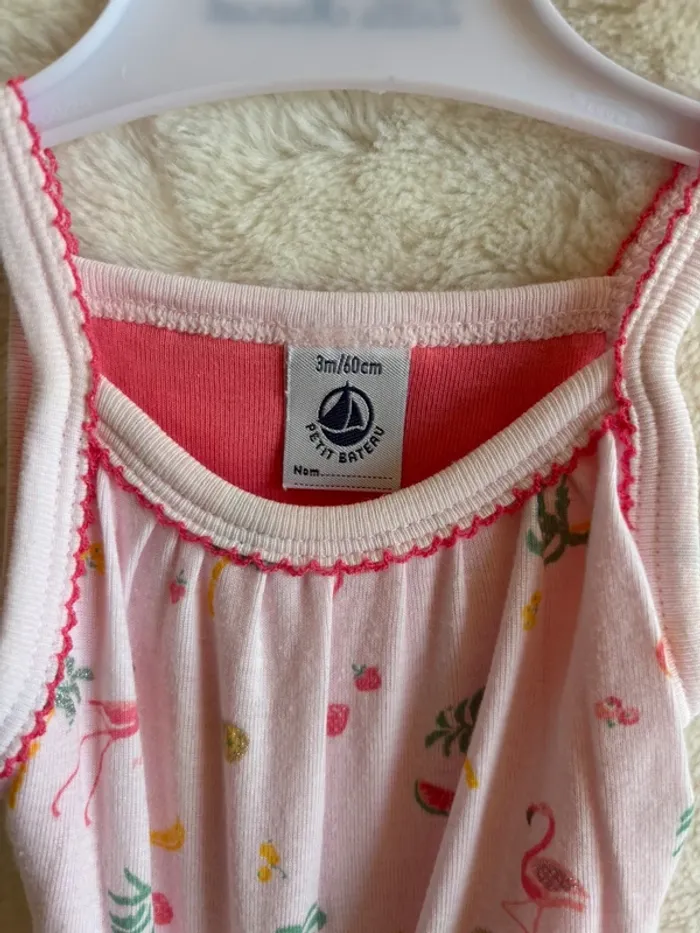 Body robe petit bateau - taille 3 mois - photo numéro 4