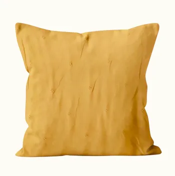 Housse de coussin Soleil d’Ocre jaune moutarde 40×40 cm – 100 % polyester
