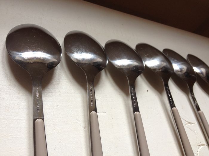 6 grandes cuillères stainless steel - photo numéro 3