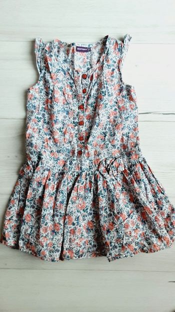 Vêtement fille robe motifs fleurs Sergent Major 4 ans