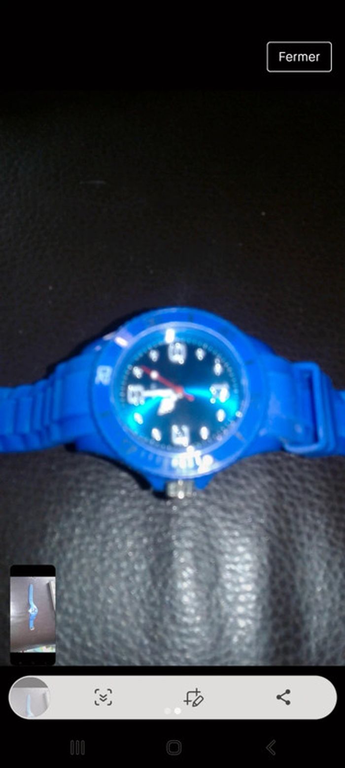 Montre bleu foncé vintage 2000 - photo numéro 2