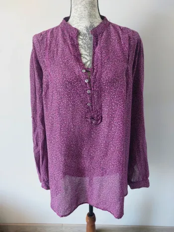 Chemise fantaisie soie et coton