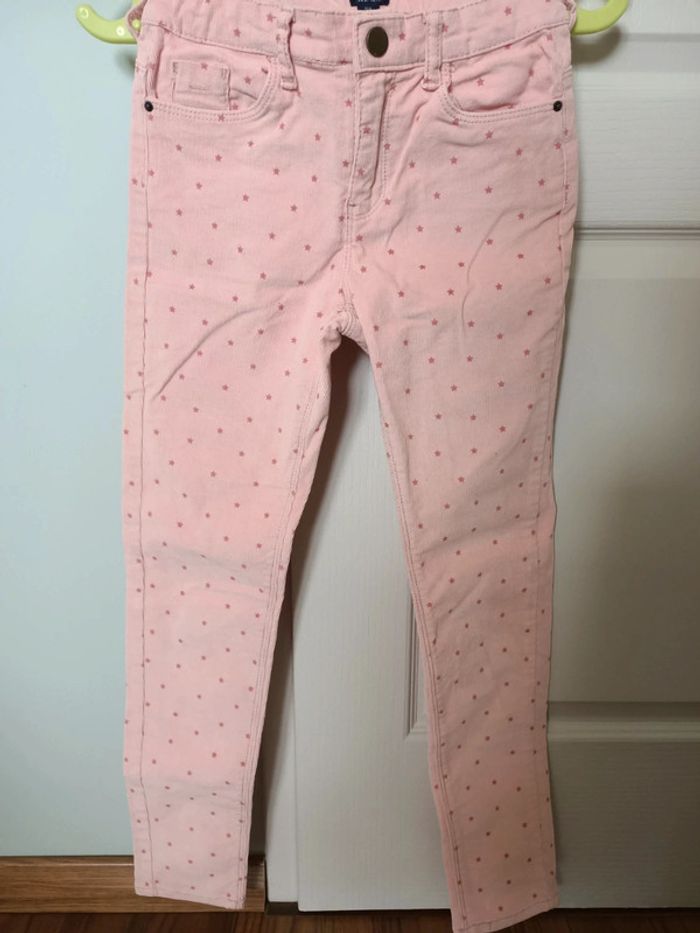 Pantalon 10 ans rose décoré etoiles