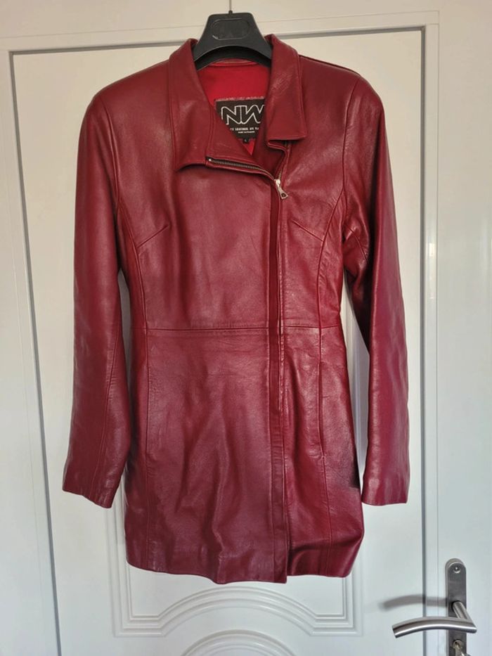Manteau cuir femme 36