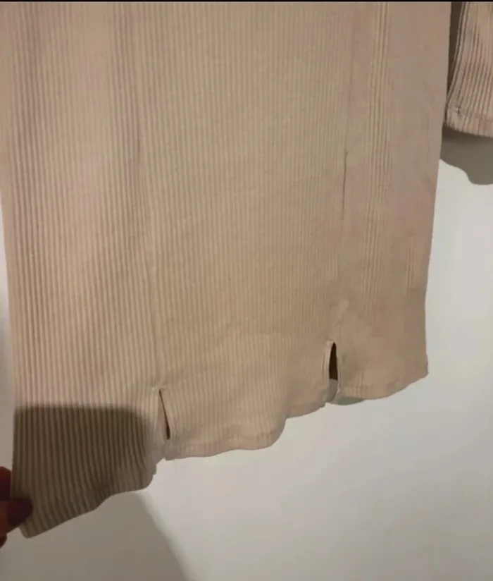 Robe beige côtelée Pimkie - Taille L - photo numéro 4