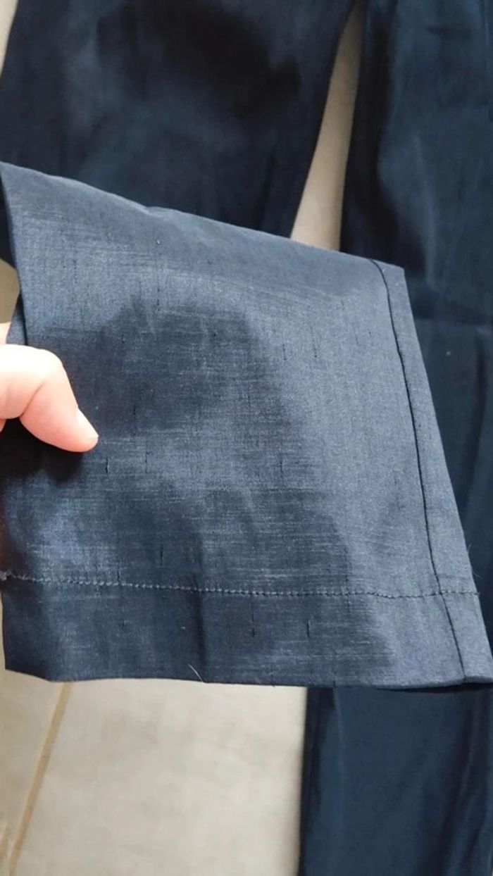 Pantalon tregging bleu  marine  taille s brillant avec  effets - photo numéro 5