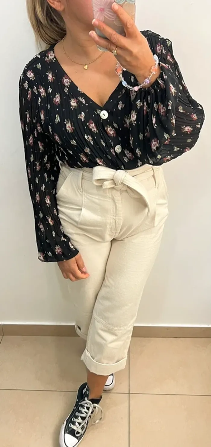 Blouse Fleurie Cortefiel - photo numéro 3