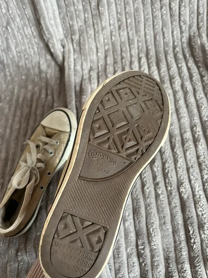 Converse Chuck Taylor All Star montantes dorées – T34 - photo numéro 6