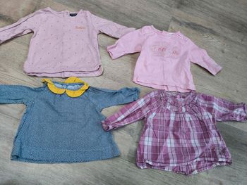 Lot de 3 tee shirts et 1 chemisier 3 mois